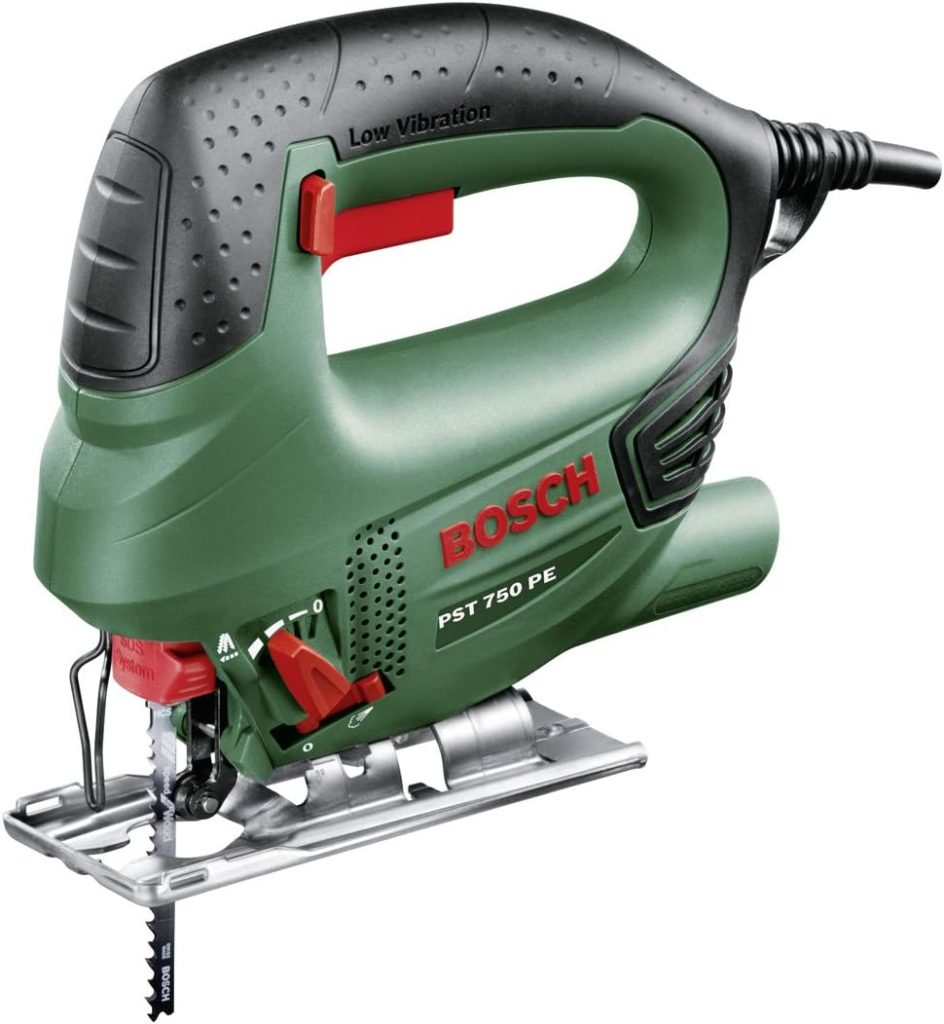 Bosch Home and Garden PST 650 - Sierra de calar 230V (500 W, en maletín), Color Negro/ Verde