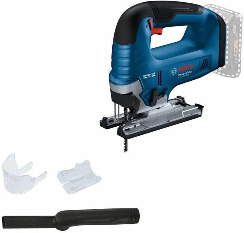 Bosch Professional 18V System GST 18V-125 B - Sierra de calar a batería (Brushless, 3500 cpm, profundidad de corte 125 mm, adaptador de aspiración)