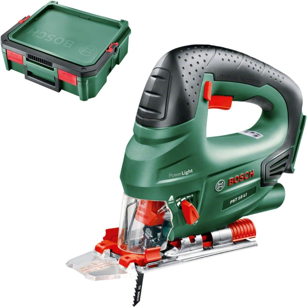Bosch Sierra de Calar a batería PST 18 LI (sin batería, sistema de 18 V, en caja) + Maleta de transporte