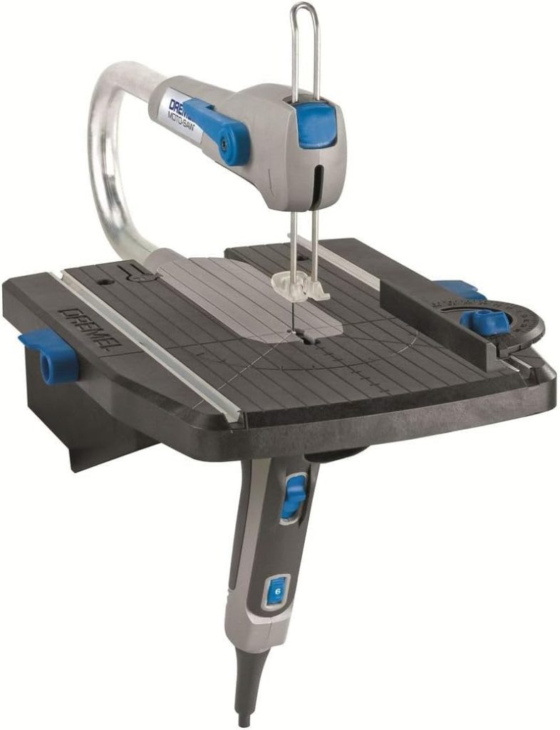 Dremel - Sierra de calar Moto-Saw Dremel Sierra de mesa compacta MS20, 2 en 1 (70 W) con 1 accesorio y 5 hojas de sierra, negra y gris