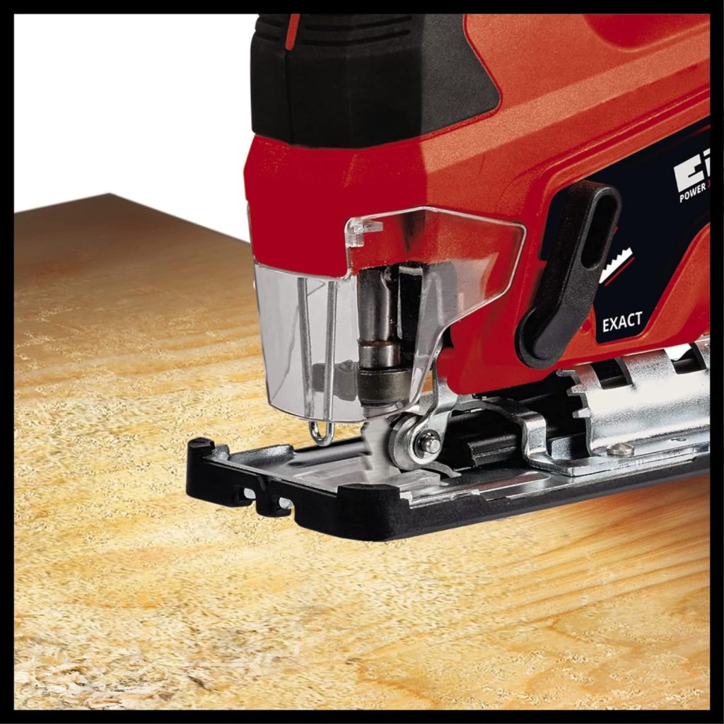 Einhell Sierra de calar con batería TC-JS 18 Li (1x2,5 Ah) Power X-Change (iones de Li, 18V, función de carrera pendular, adaptador de aspiración, incl. 1 batería de 2,5 Ah, cargador y maletín)