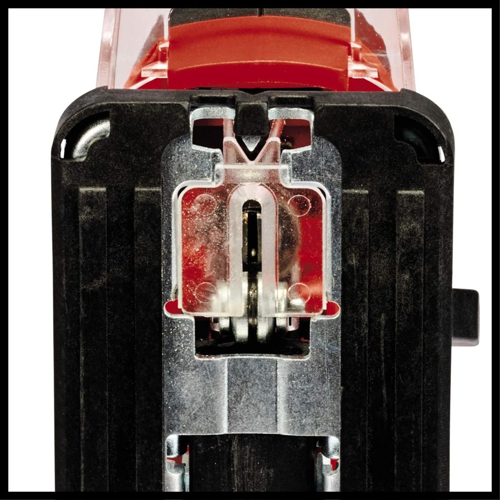 Einhell Sierra de calar con batería TC-JS 18 Li (1x2,5 Ah) Power X-Change (iones de Li, 18V, función de carrera pendular, adaptador de aspiración, incl. 1 batería de 2,5 Ah, cargador y maletín)