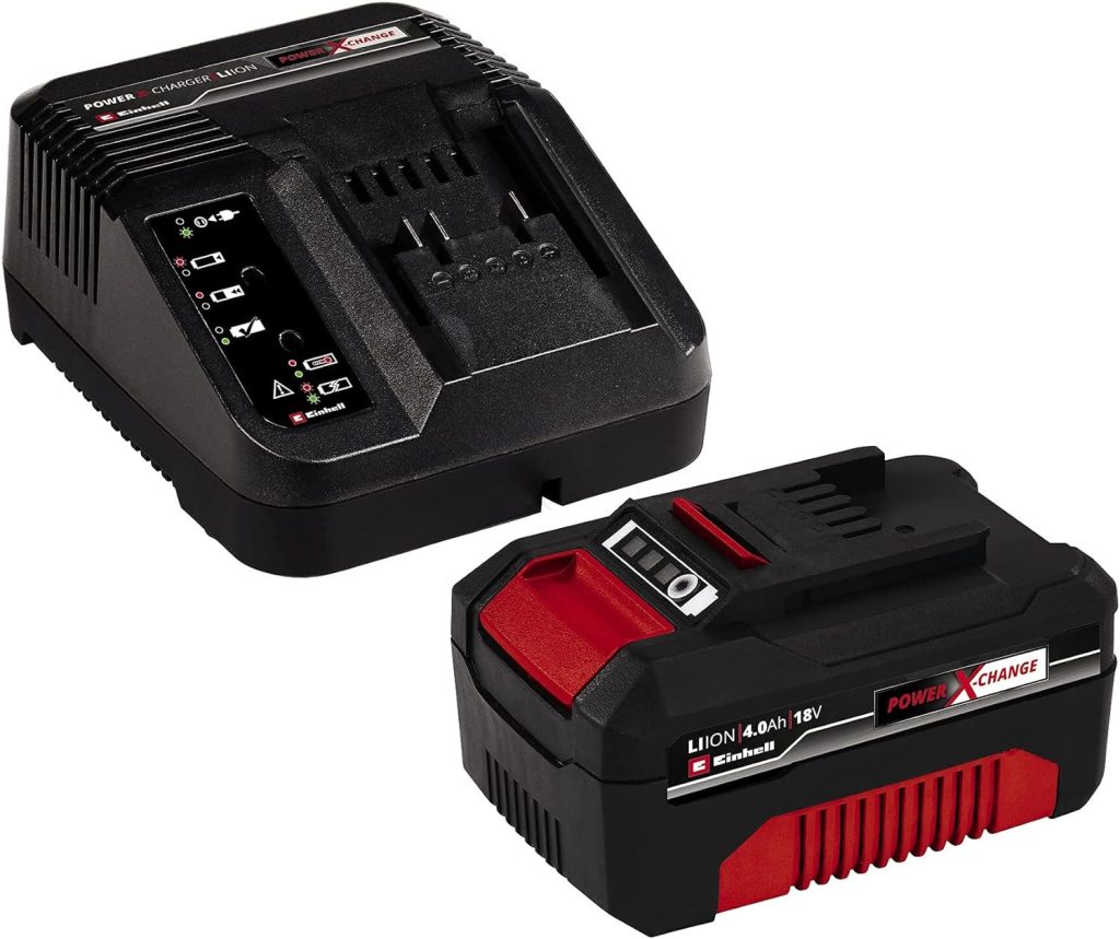 Einhell Sierra de calar con batería TC-JS 18 Li (1x2,5 Ah) Power X-Change (iones de Li, 18V, función de carrera pendular, adaptador de aspiración, incl. 1 batería de 2,5 Ah, cargador y maletín)