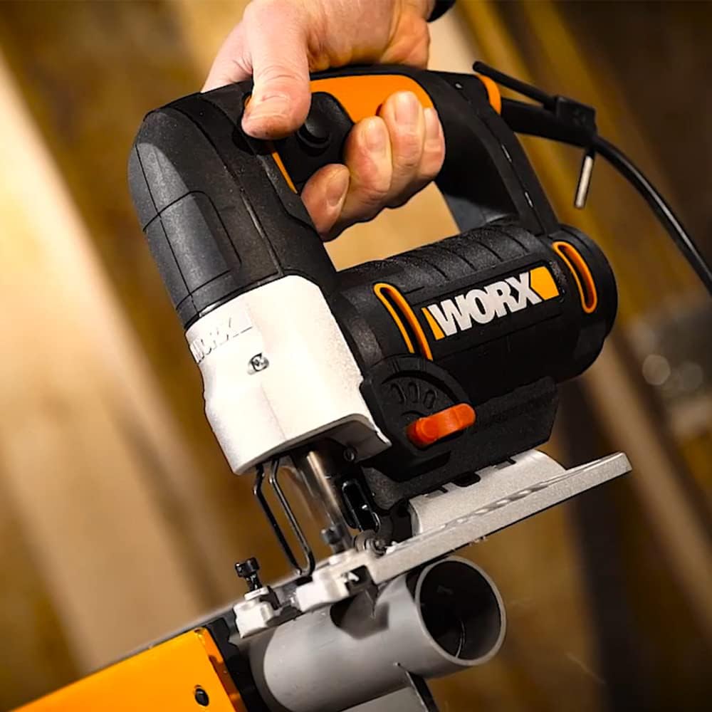 Sierra de calar pendular 750W Worx | WX479 | Luz LED | Cambio de cuchillas sin herramientas, extracción de polvo